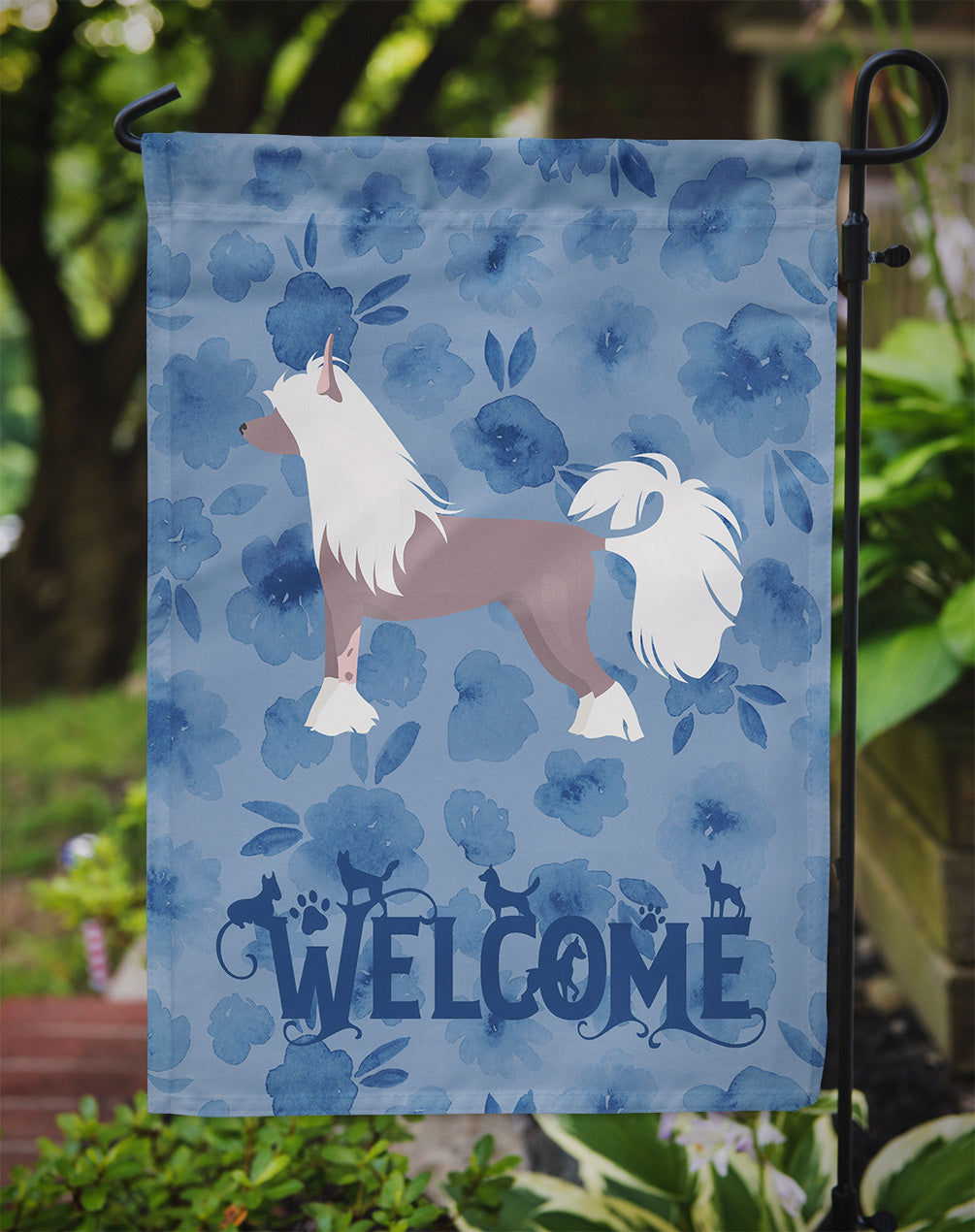 Chinese Crested #2 Welcome Flag Garden Size CK5978GF