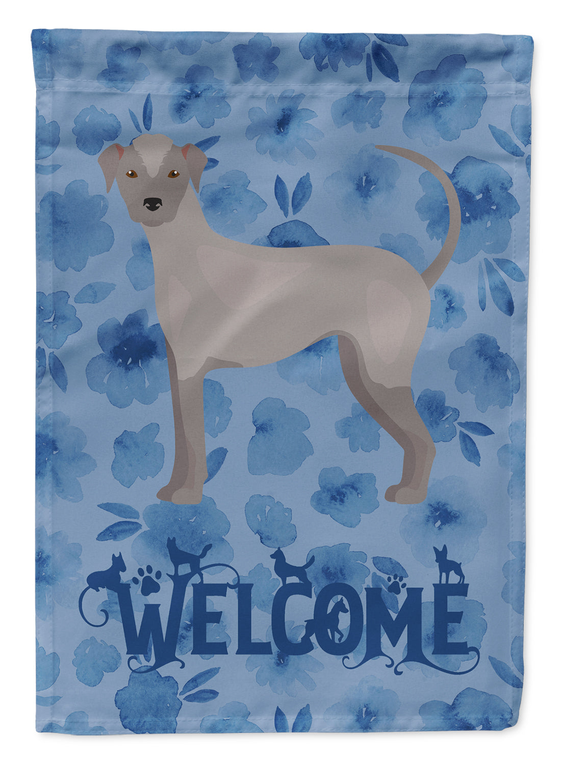 Drapeau de bienvenue pour chien sans poils équatorien Taille de la maison en toile CK5983CHF