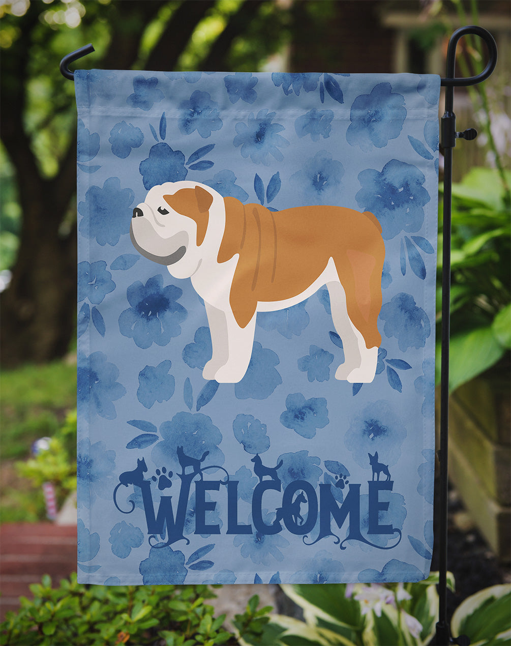 English Bulldog #1 Welcome Flag Garden Size CK5986GF