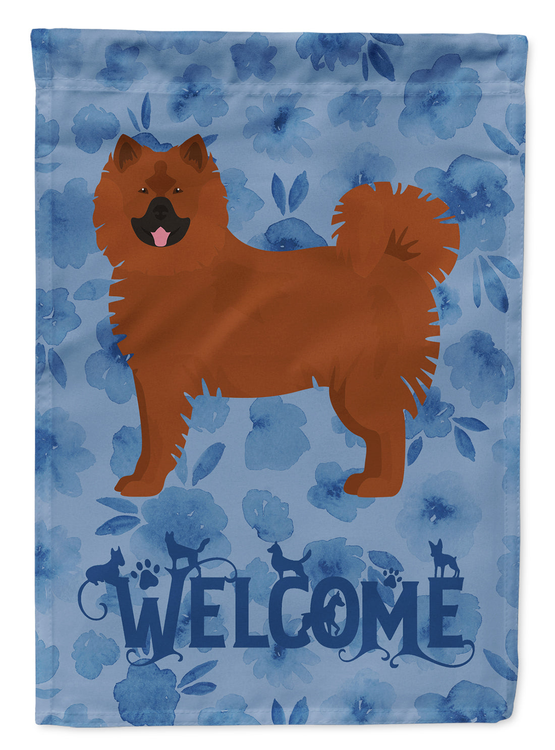Eurasier Welcome Flag Canvas House Size CK5990CHF  the-store.com.
