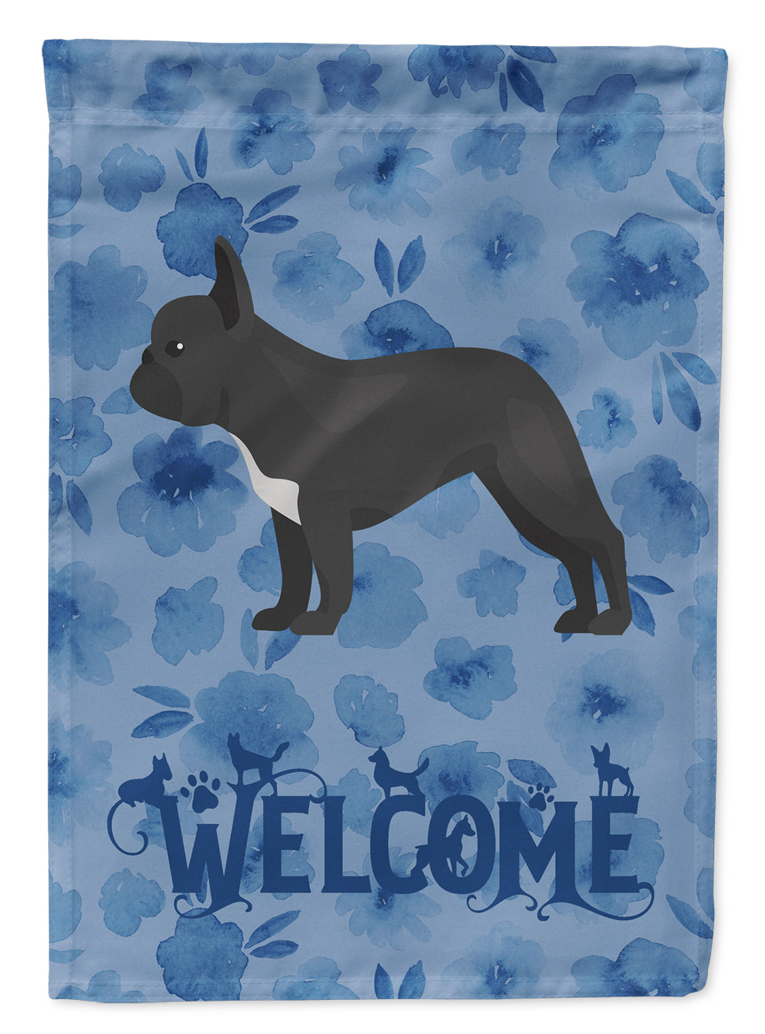 French Bulldog #1 Welcome Flag Canvas House Size CK5991CHF