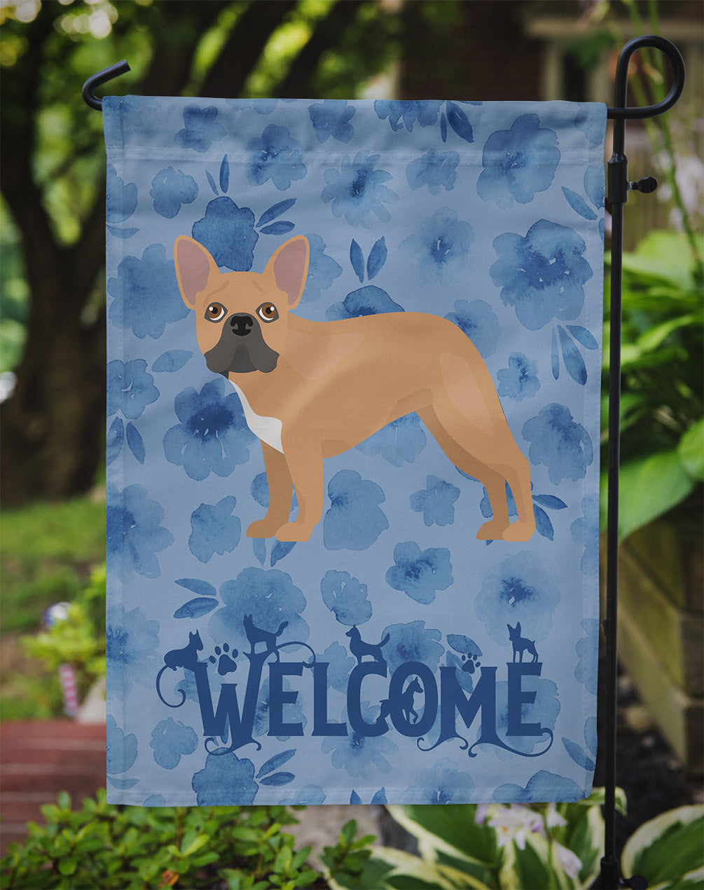 French Bulldog #2 Welcome Flag Garden Size CK5992GF