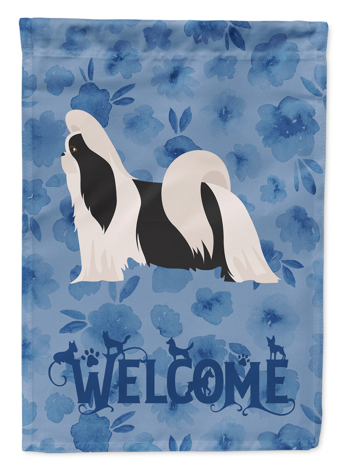 Imperial Shih Tzu Welcome Flag Canvas House Size CK5999CHF