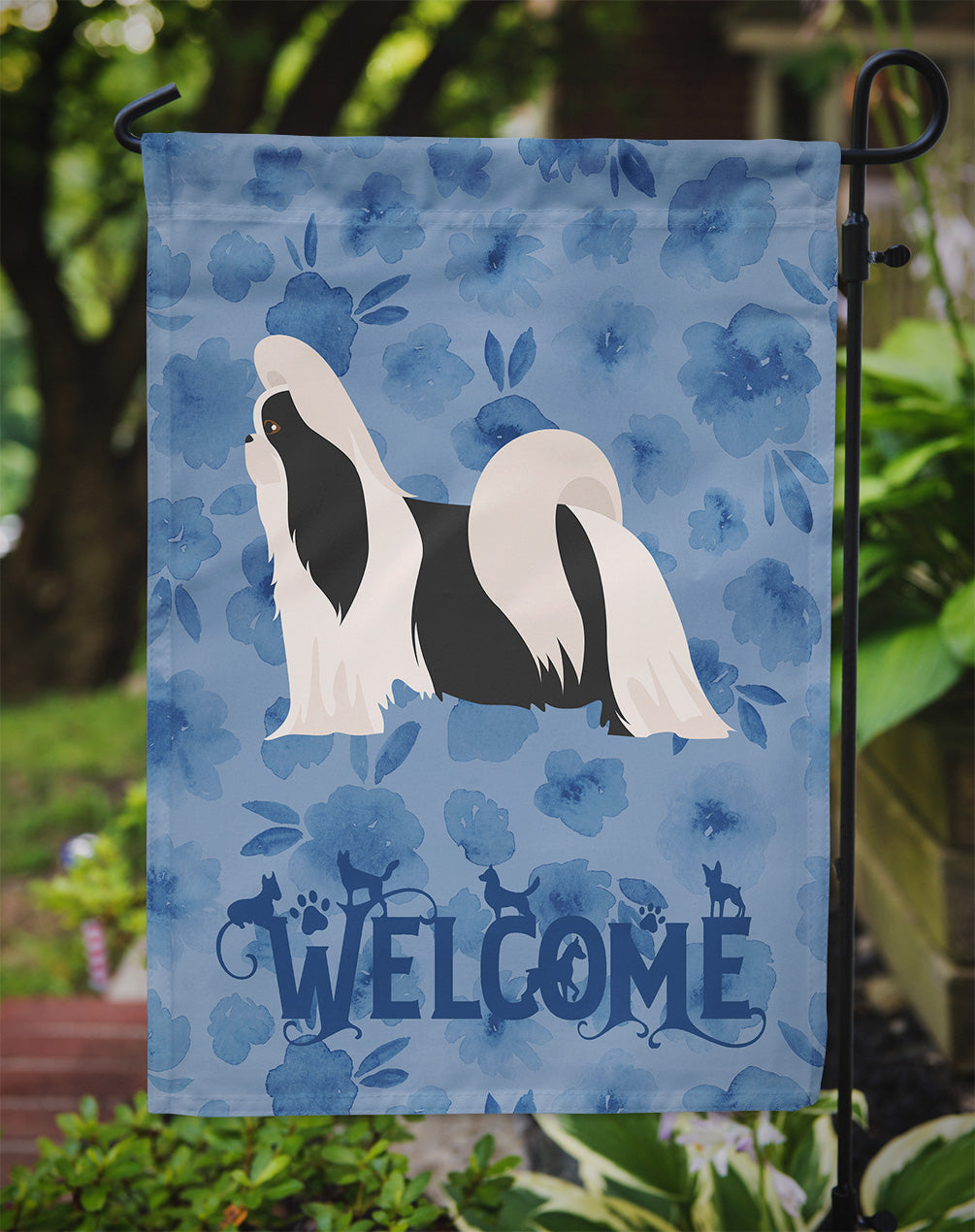 Imperial Shih Tzu Welcome Flag Garden Size CK5999GF  the-store.com.