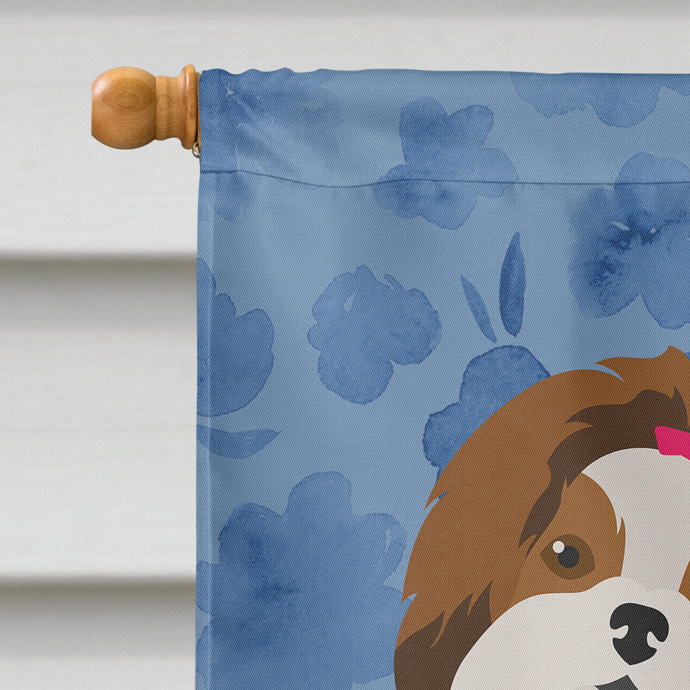 Imperial Shih Tzu Puppy Cut Welcome Flag Canvas House Size CK6000CHF  the-store.com.