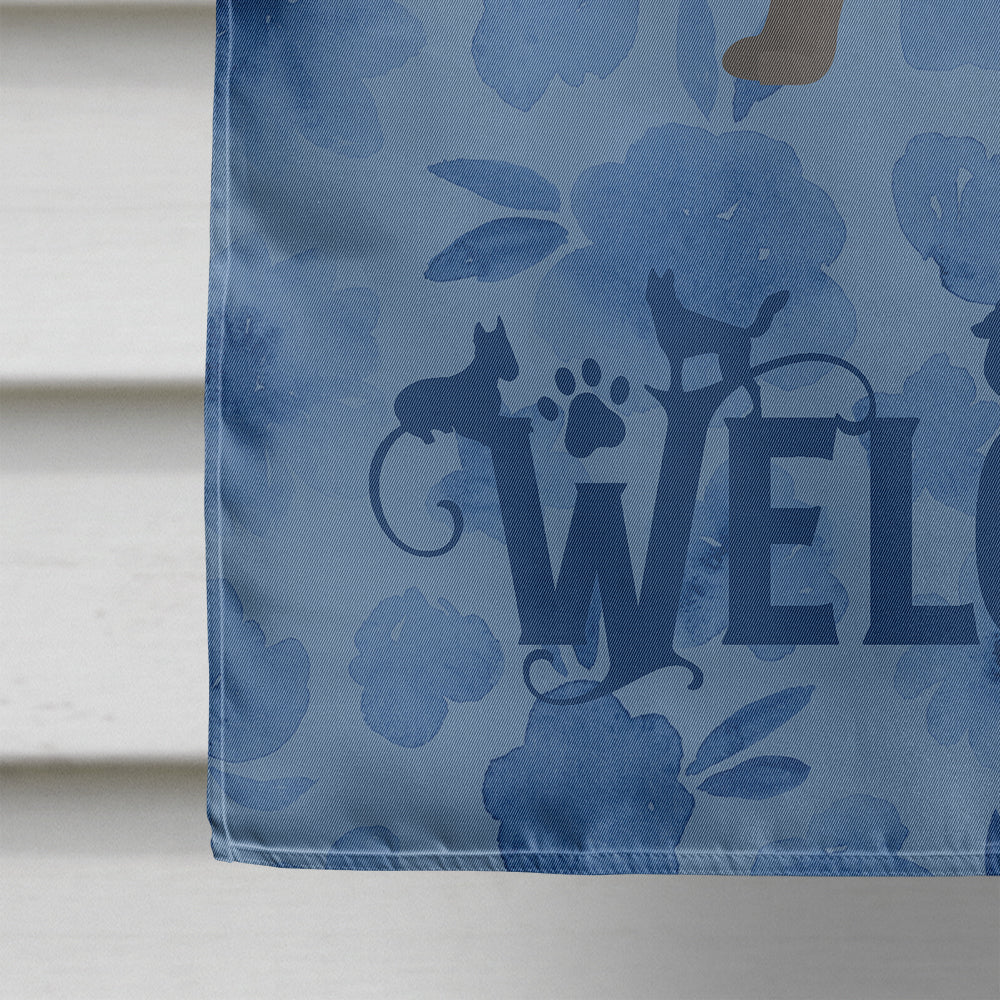 Italian Greyhound #1 Welcome Flag Canvas House Size CK6001CHF  the-store.com.