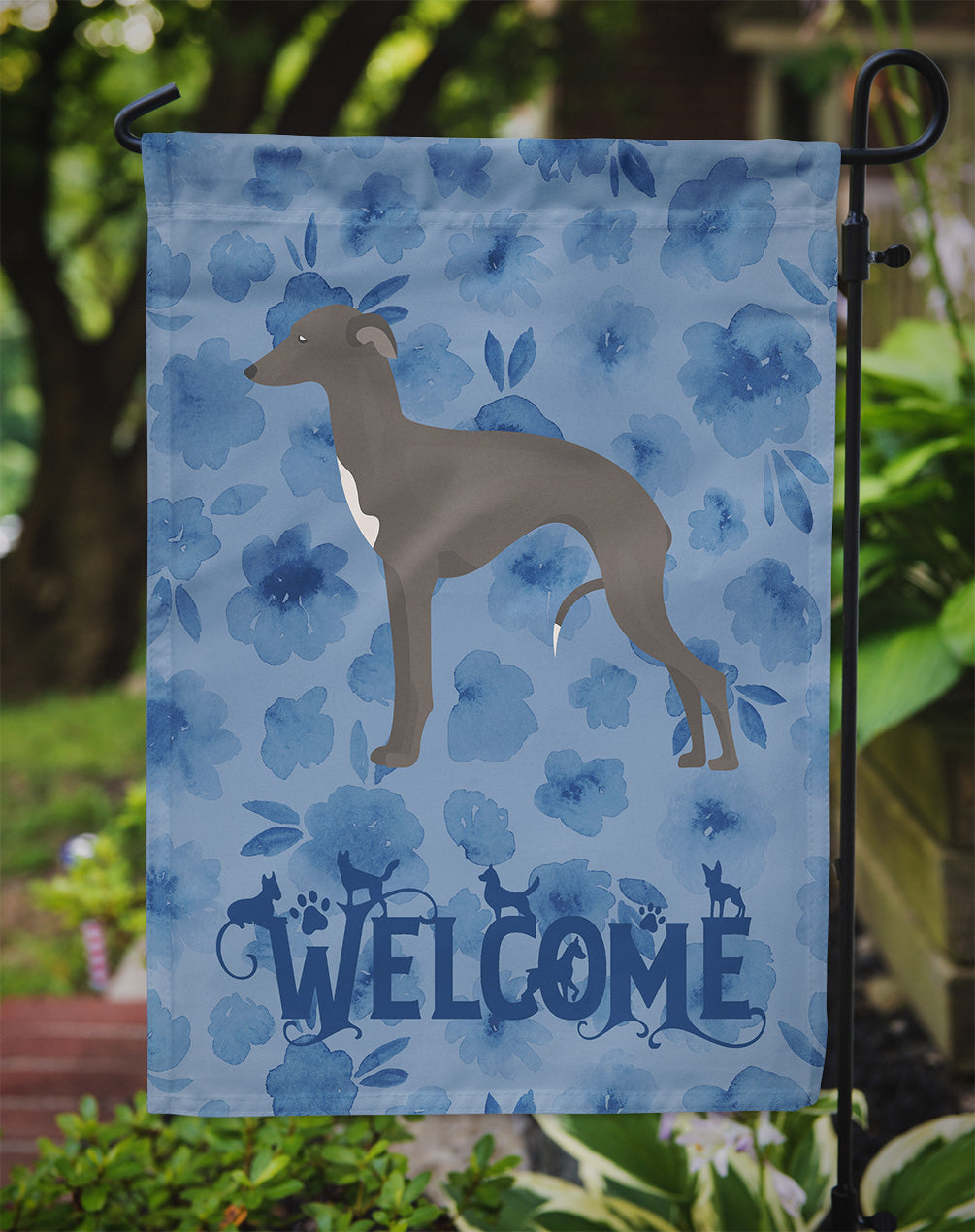 Italian Greyhound #1 Welcome Flag Garden Size CK6001GF