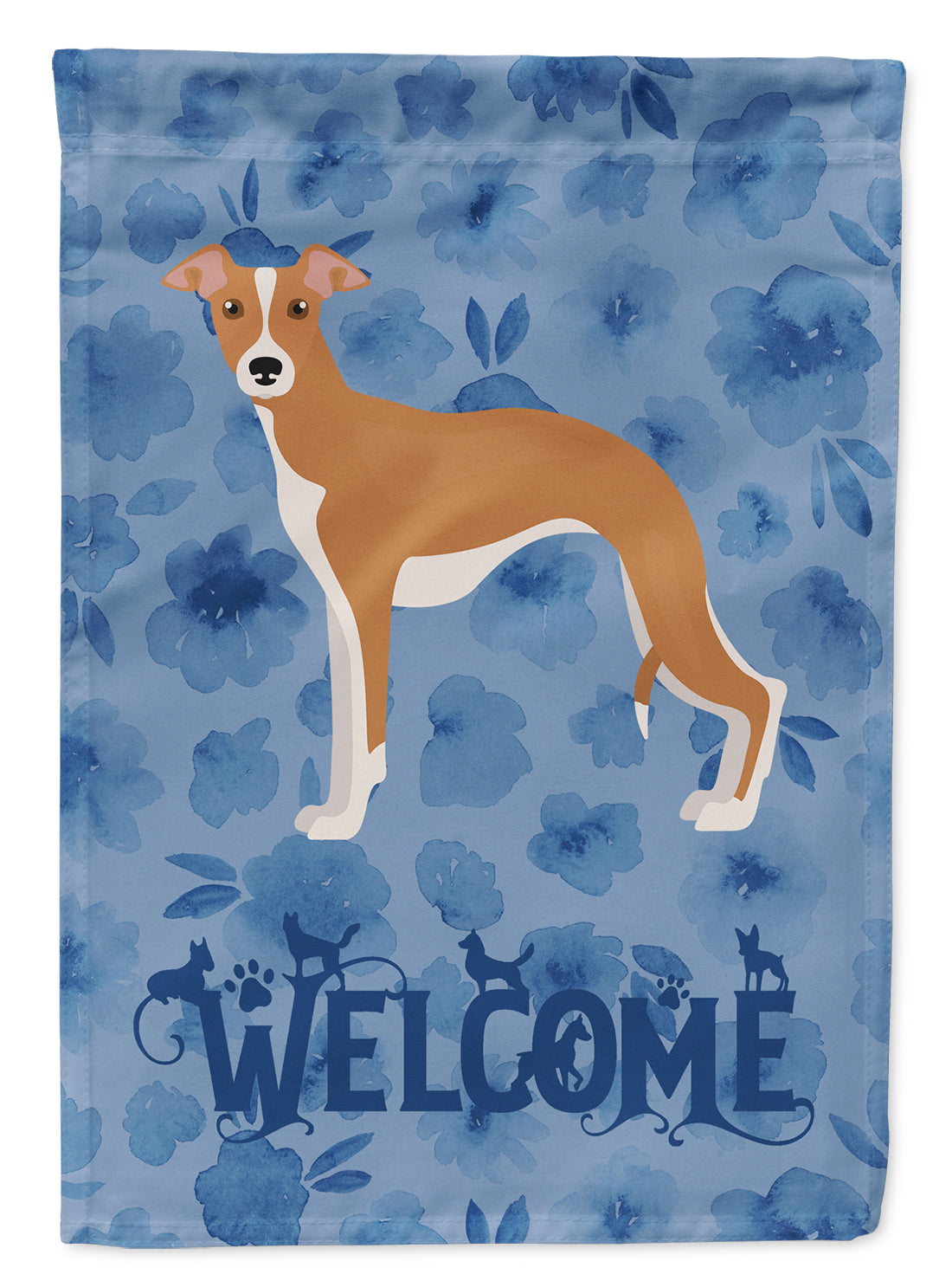Italian Greyhound #2 Welcome Flag Canvas House Size CK6002CHF