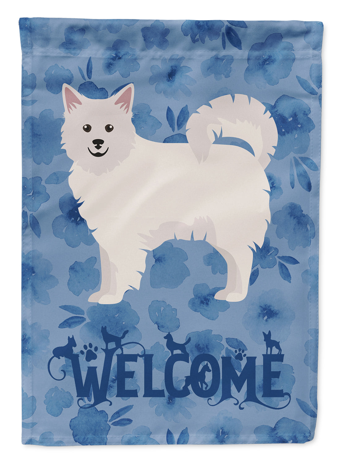Italian Spitz Welcome Flag Canvas House Size CK6003CHF  the-store.com.