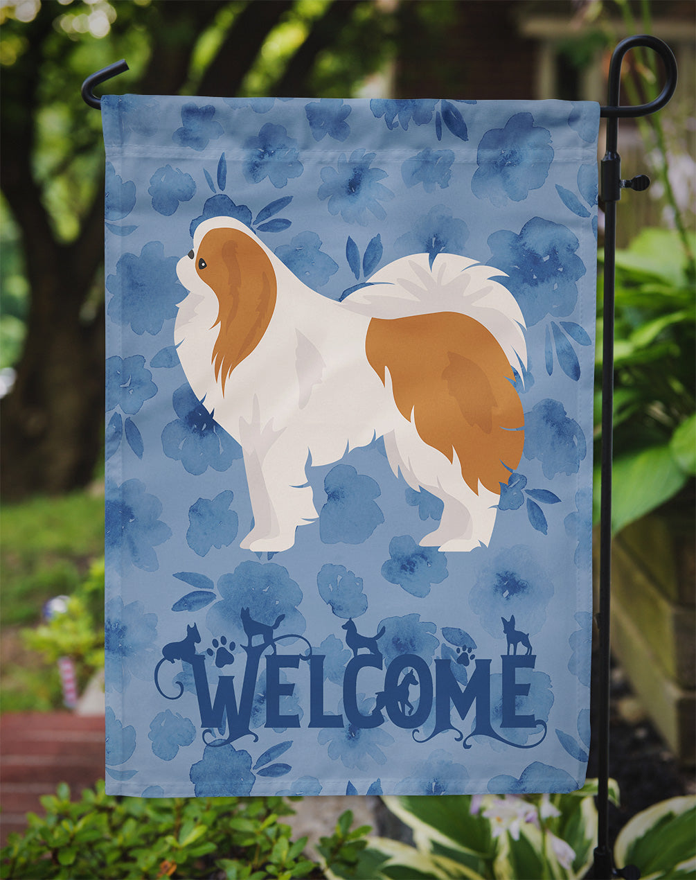 Japanese Chin #1 Welcome Flag Garden Size CK6004GF  the-store.com.