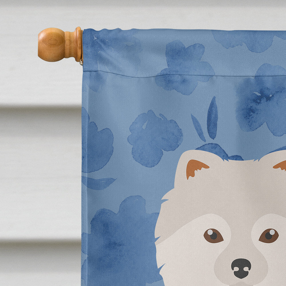 Japanese Spitz Welcome Flag Canvas House Size CK6006CHF  the-store.com.