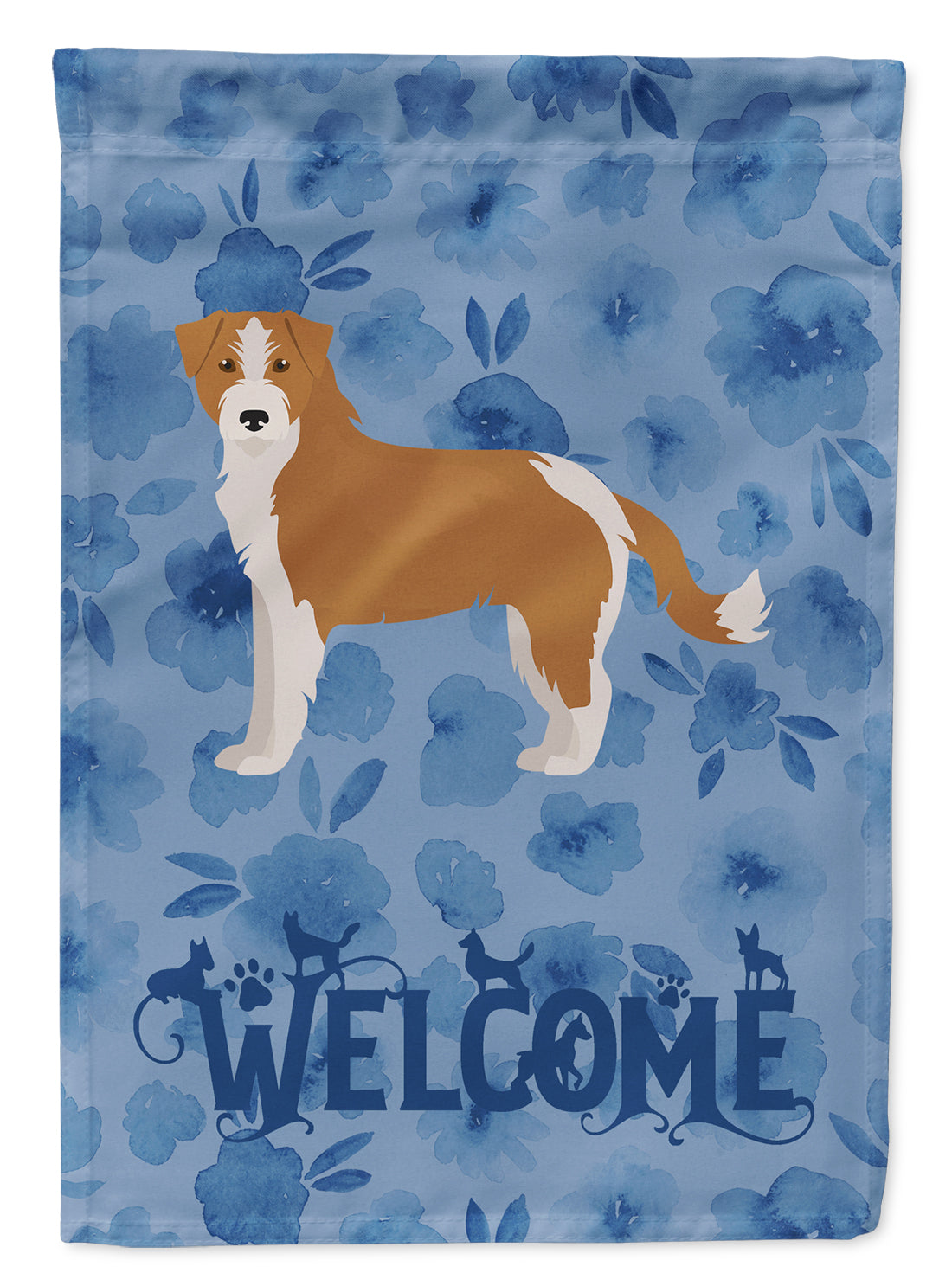 Kromfohrlander Welcome Flag Canvas House Size CK6010CHF  the-store.com.