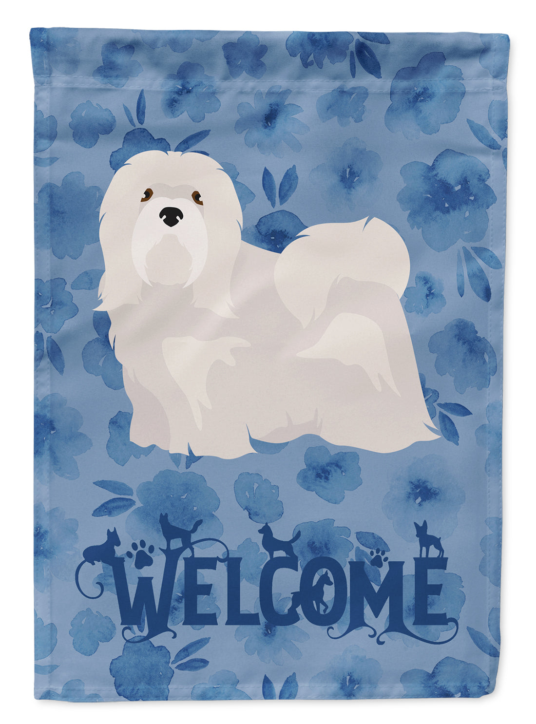 Lhasa Apso #2 Welcome Flag Canvas House Size CK6013CHF