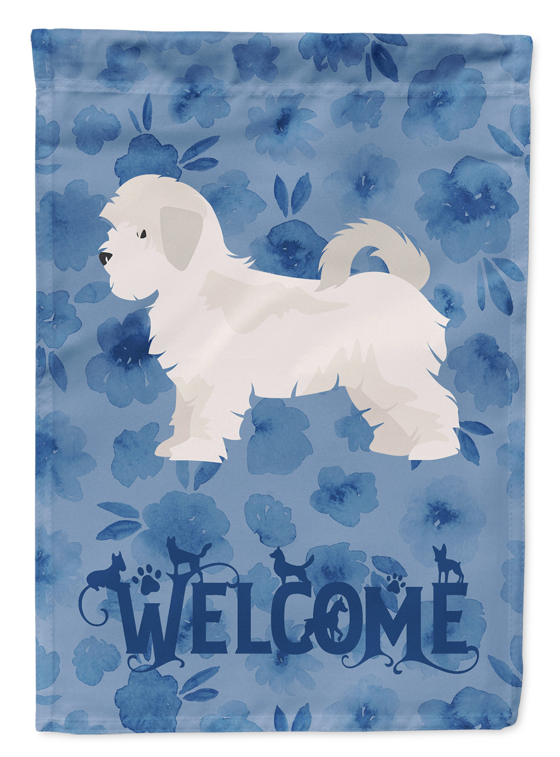 Maltese Puppy Cut Welcome Flag Canvas House Size CK6016CHF  the-store.com.