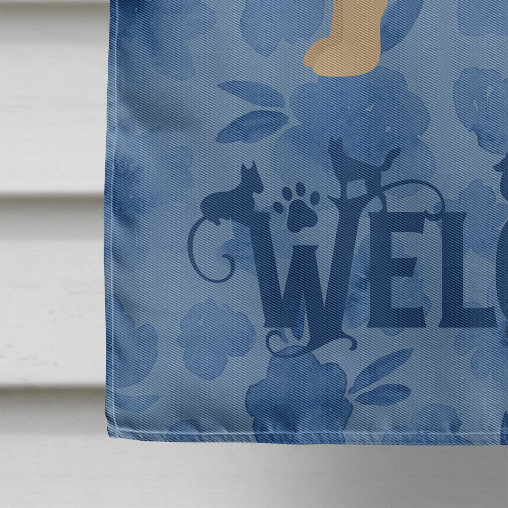 Miniature Fox Terrier Welcome Flag Canvas House Size CK6022CHF