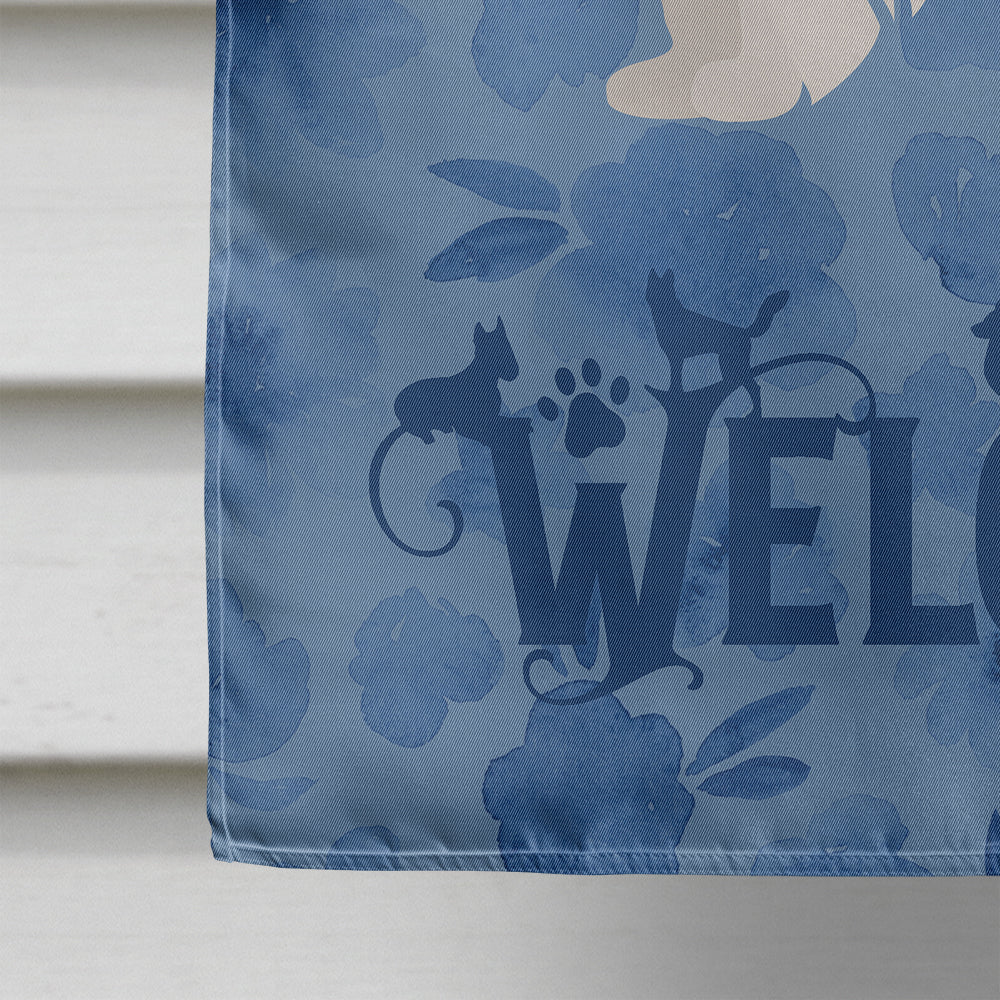 Papillon #2 Welcome Flag Canvas House Size CK6028CHF  the-store.com.