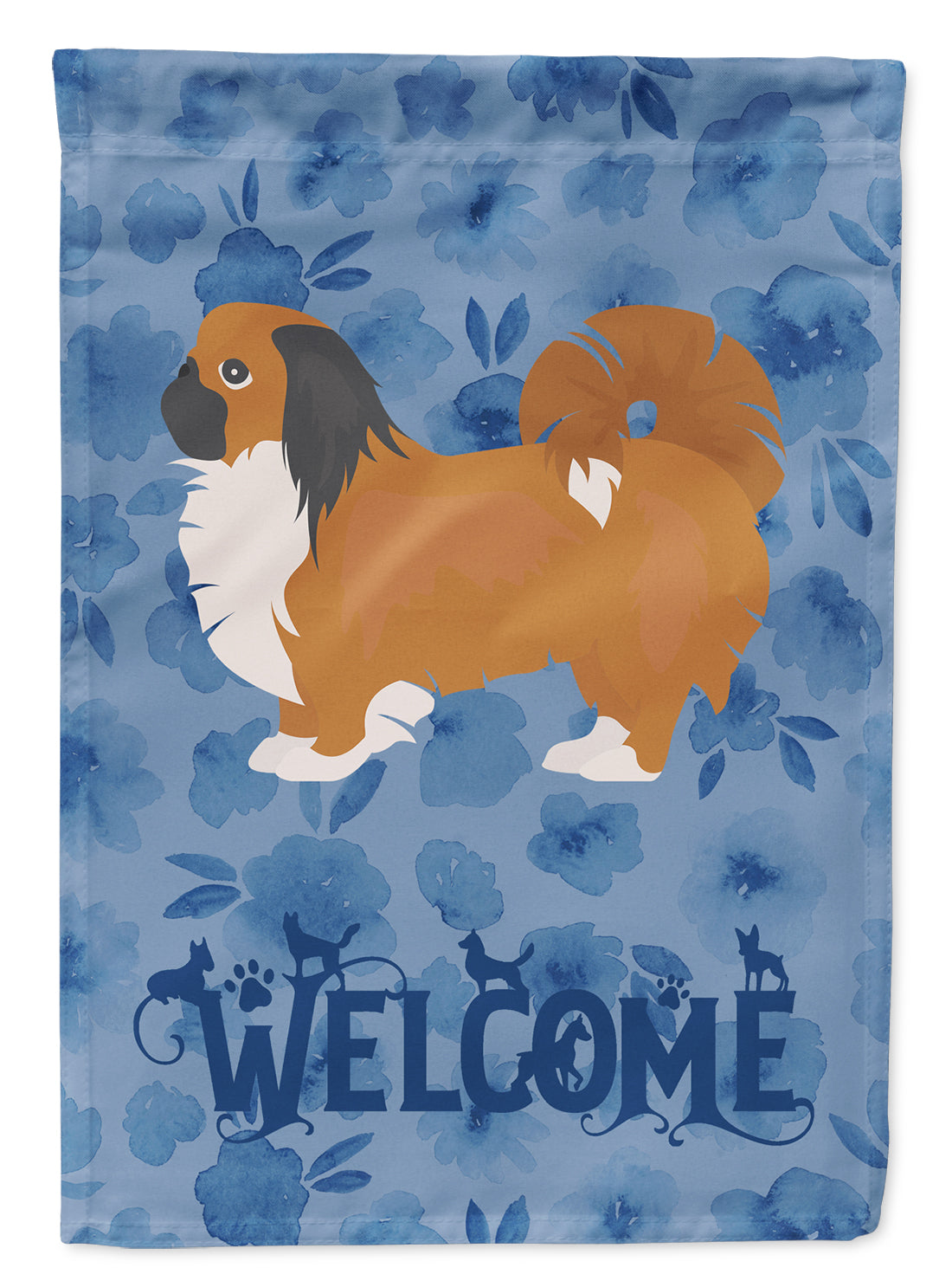Pekingese Welcome Flag Canvas House Size CK6029CHF  the-store.com.