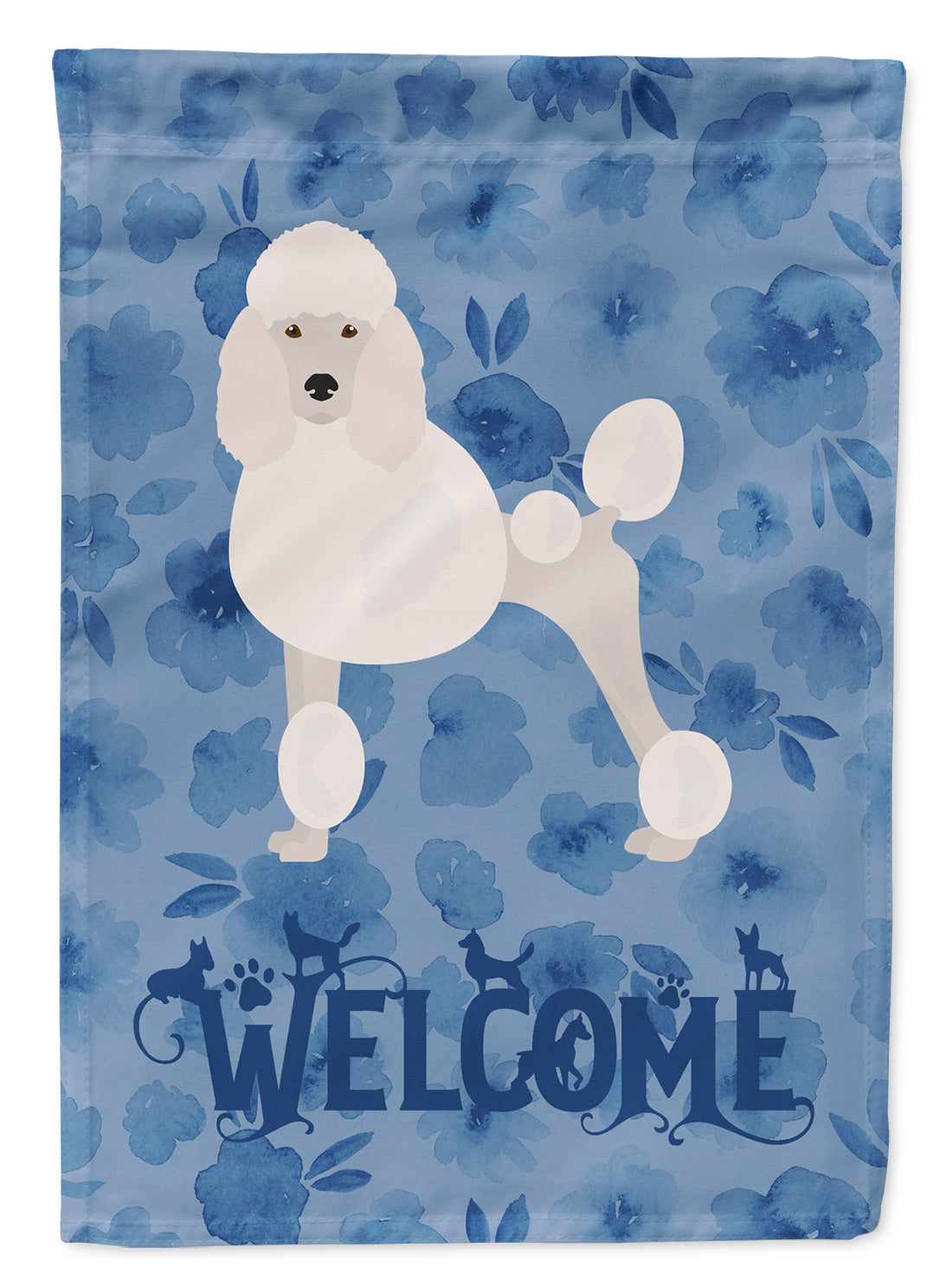 Poodle Welcome Flag Canvas House Size CK6036CHF
