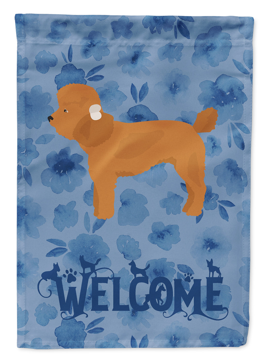 Toy Poodle Welcome Flag Canvas House Size CK6038CHF  the-store.com.