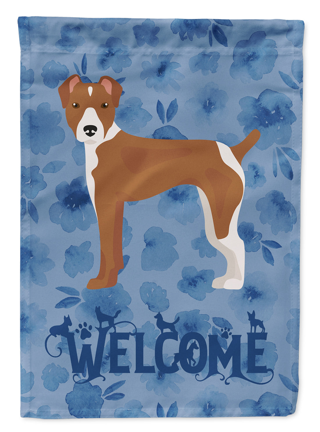 Rat Terrier Welcome Flag Canvas House Size CK6043CHF