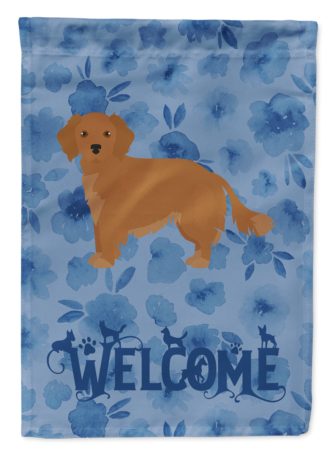 Small Greek Domestic Dog Welcome Flag Canvas House Size CK6051CHF  the-store.com.