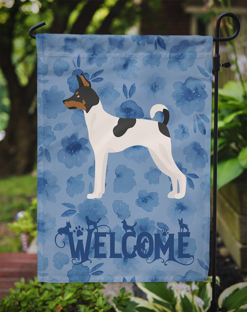 Toy Fox Terrier Welcome Flag Garden Size CK6055GF