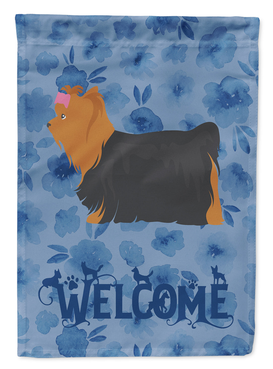 Yorkshire Terrier #1 Welcome Flag Canvas House Size CK6056CHF
