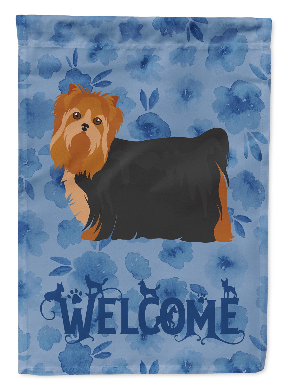 Yorkshire Terrier #2 Welcome Flag Canvas House Size CK6057CHF