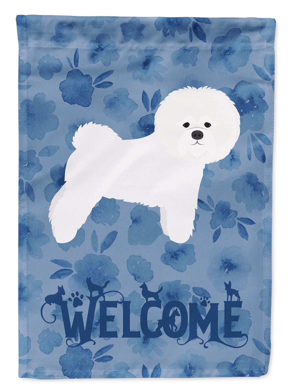 Bichon Fris? Welcome Flag Canvas House Size CK6062CHF  the-store.com.