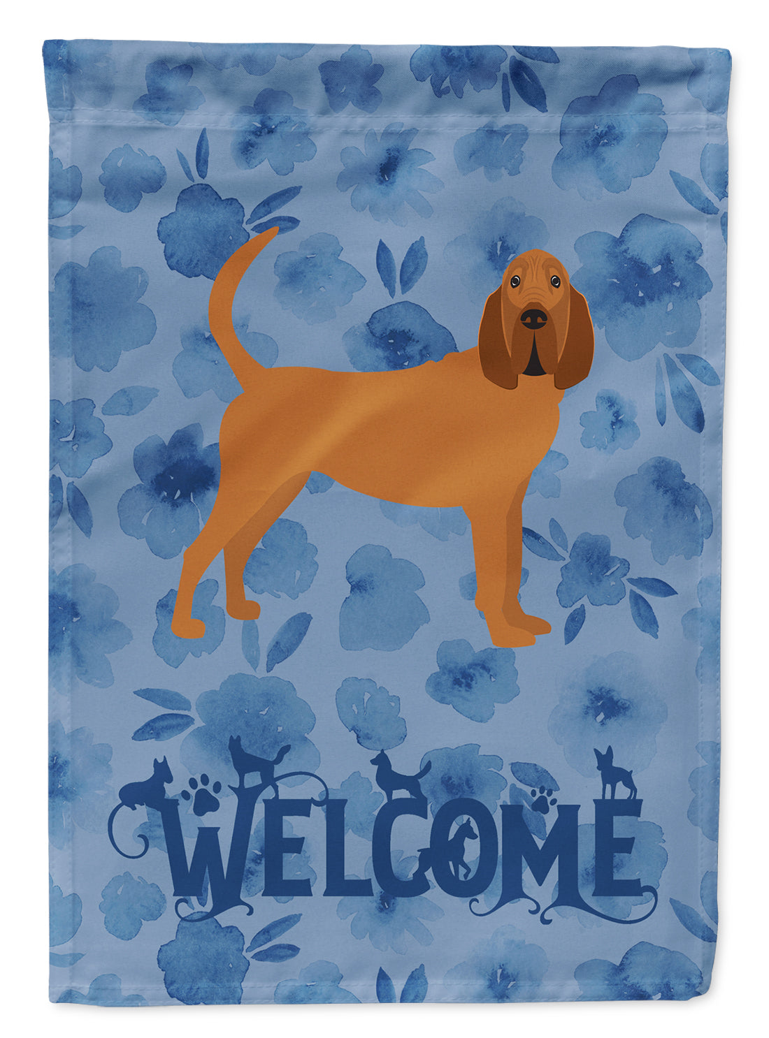 Bloodhound Welcome Flag Canvas House Size CK6064CHF