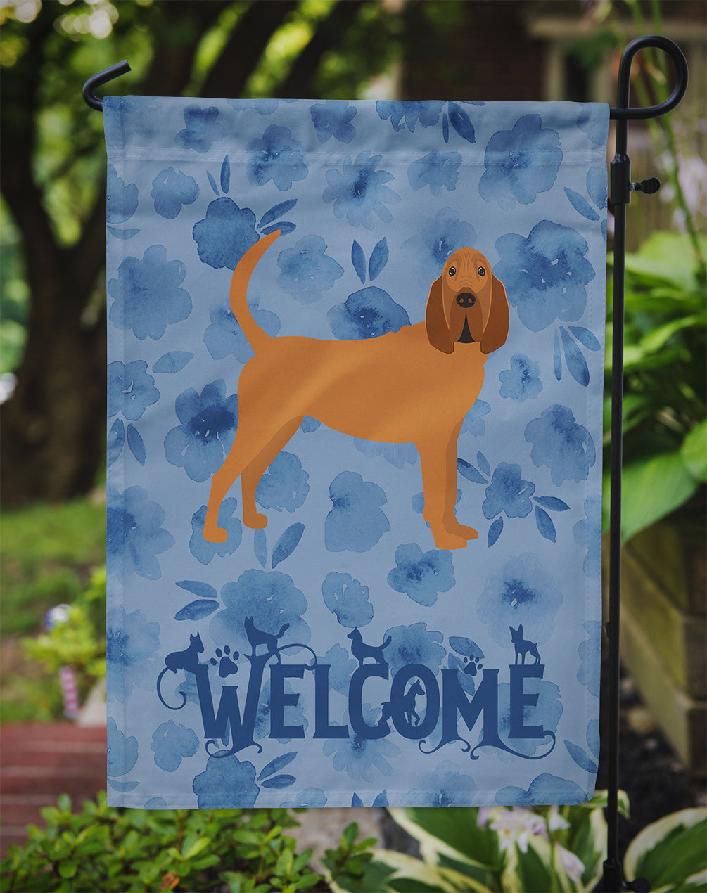 Bloodhound Welcome Flag Garden Size CK6064GF