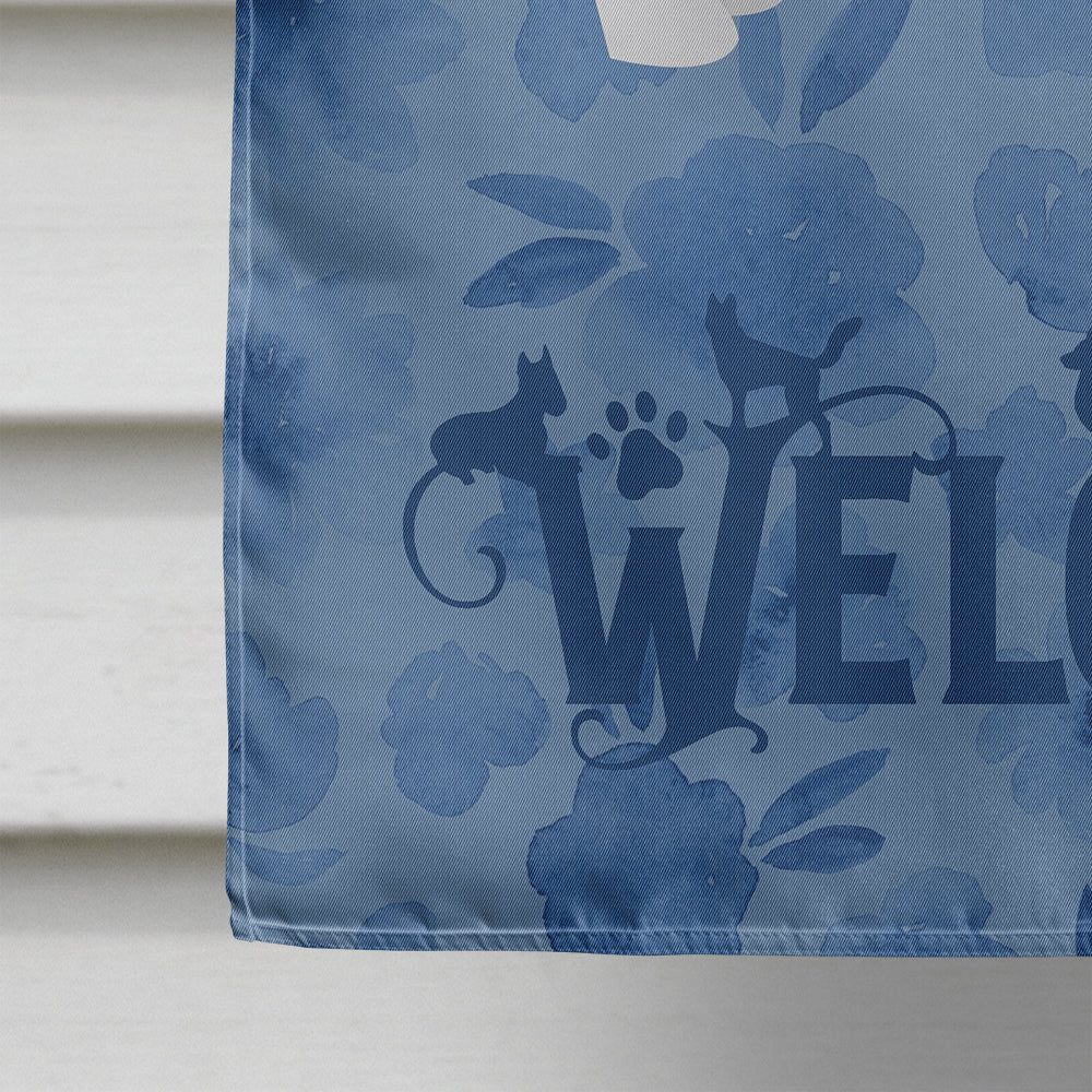 English Bulldog Welcome Flag Canvas House Size CK6066CHF  the-store.com.