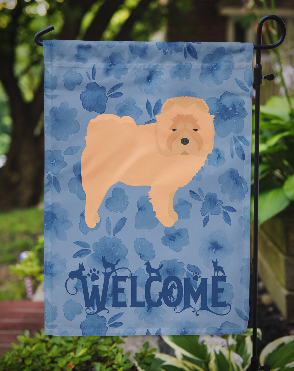 Chow Chow Welcome Flag Garden Size CK6073GF  the-store.com.