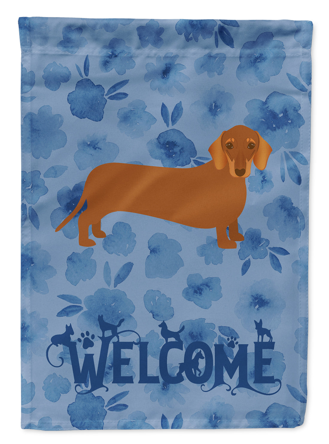 Dachshund Welcome Flag Canvas House Size CK6076CHF  the-store.com.