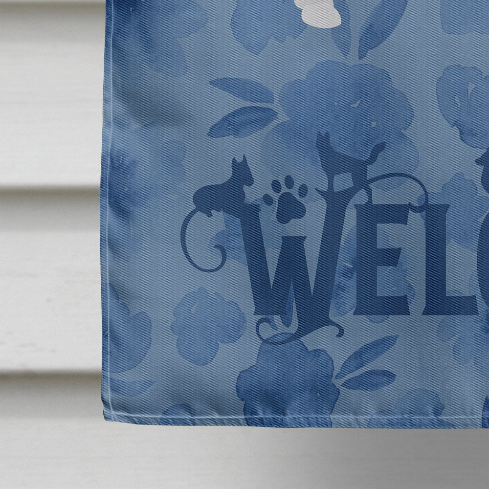 Bull Terrier Welcome Flag Canvas House Size CK6078CHF  the-store.com.