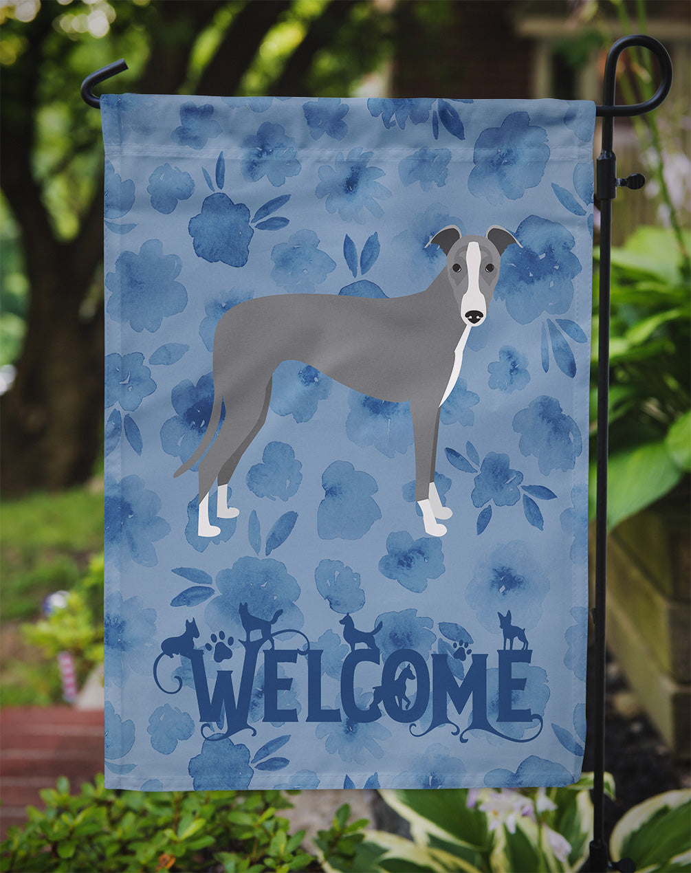 Italian Greyhound Welcome Flag Garden Size CK6085GF