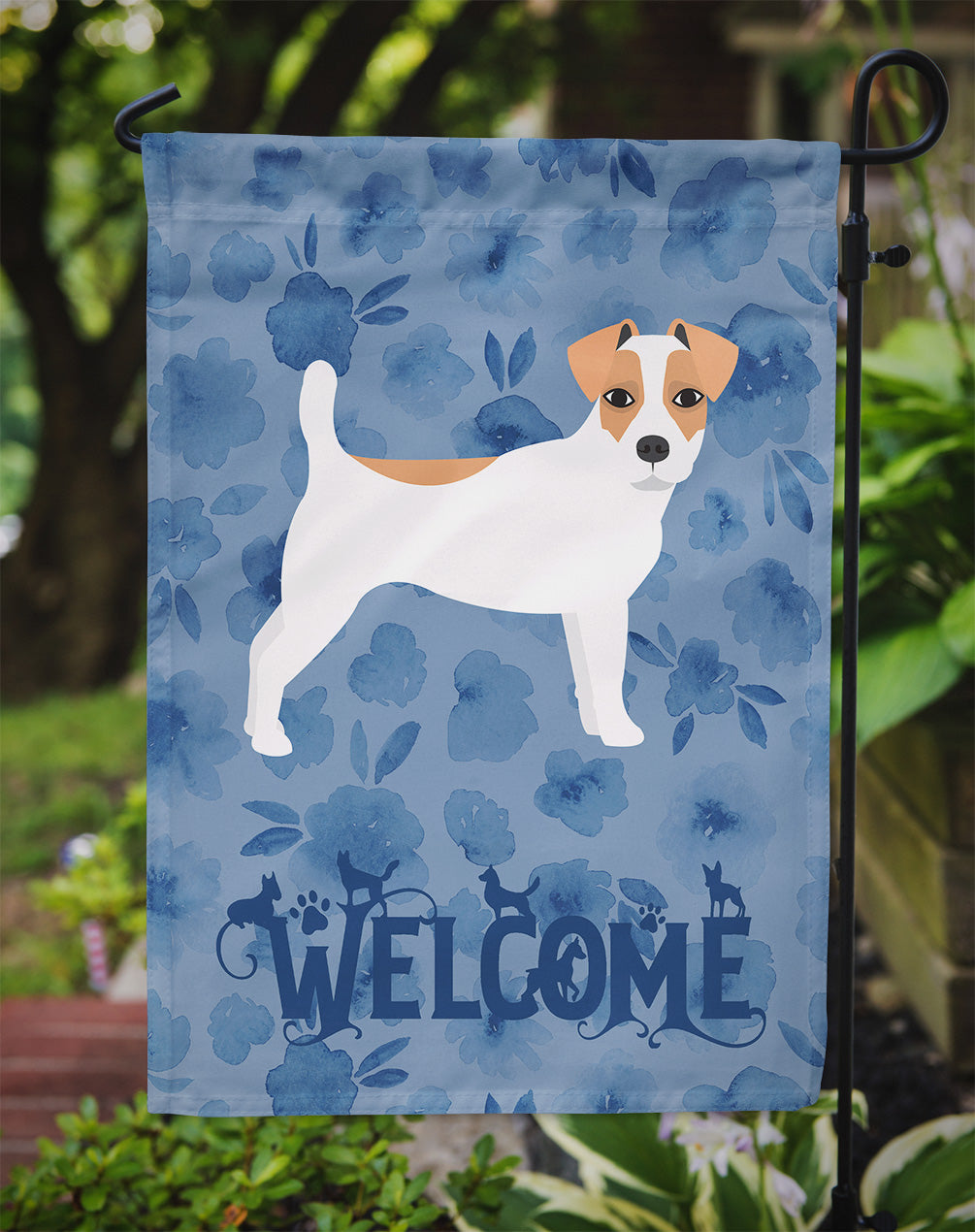 Jack Russell Terrier Welcome Flag Garden Size CK6086GF  the-store.com.
