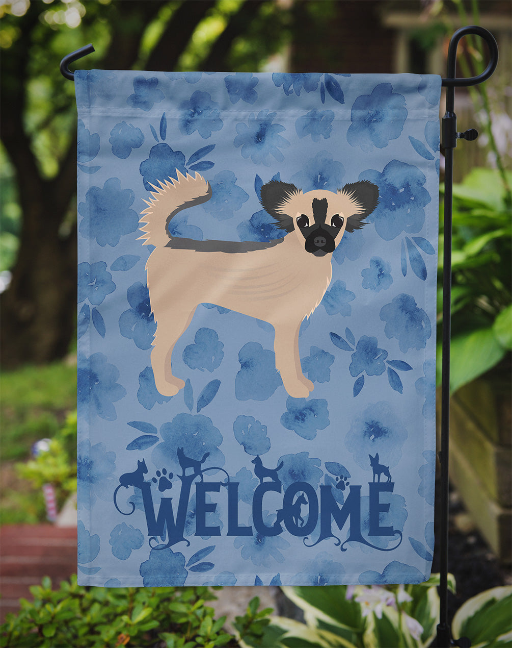 Longhair Chihuahua Welcome Flag Garden Size CK6088GF  the-store.com.