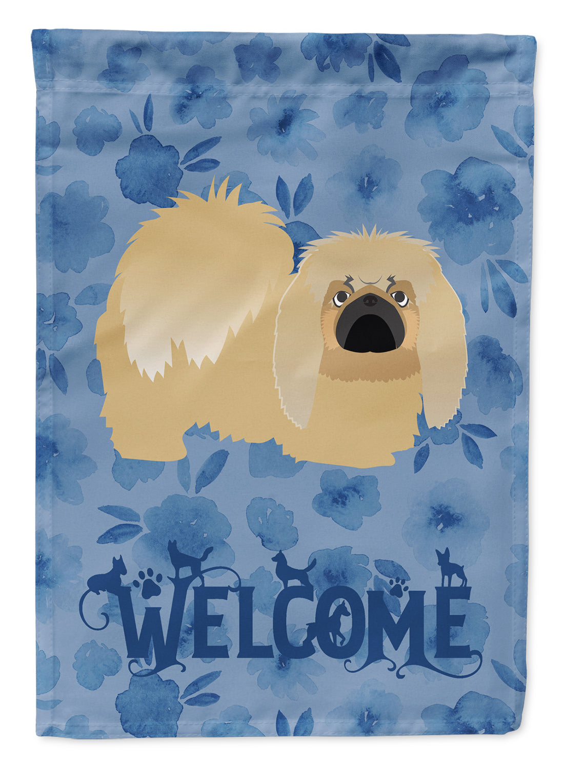 Pekingese Welcome Flag Canvas House Size CK6092CHF  the-store.com.