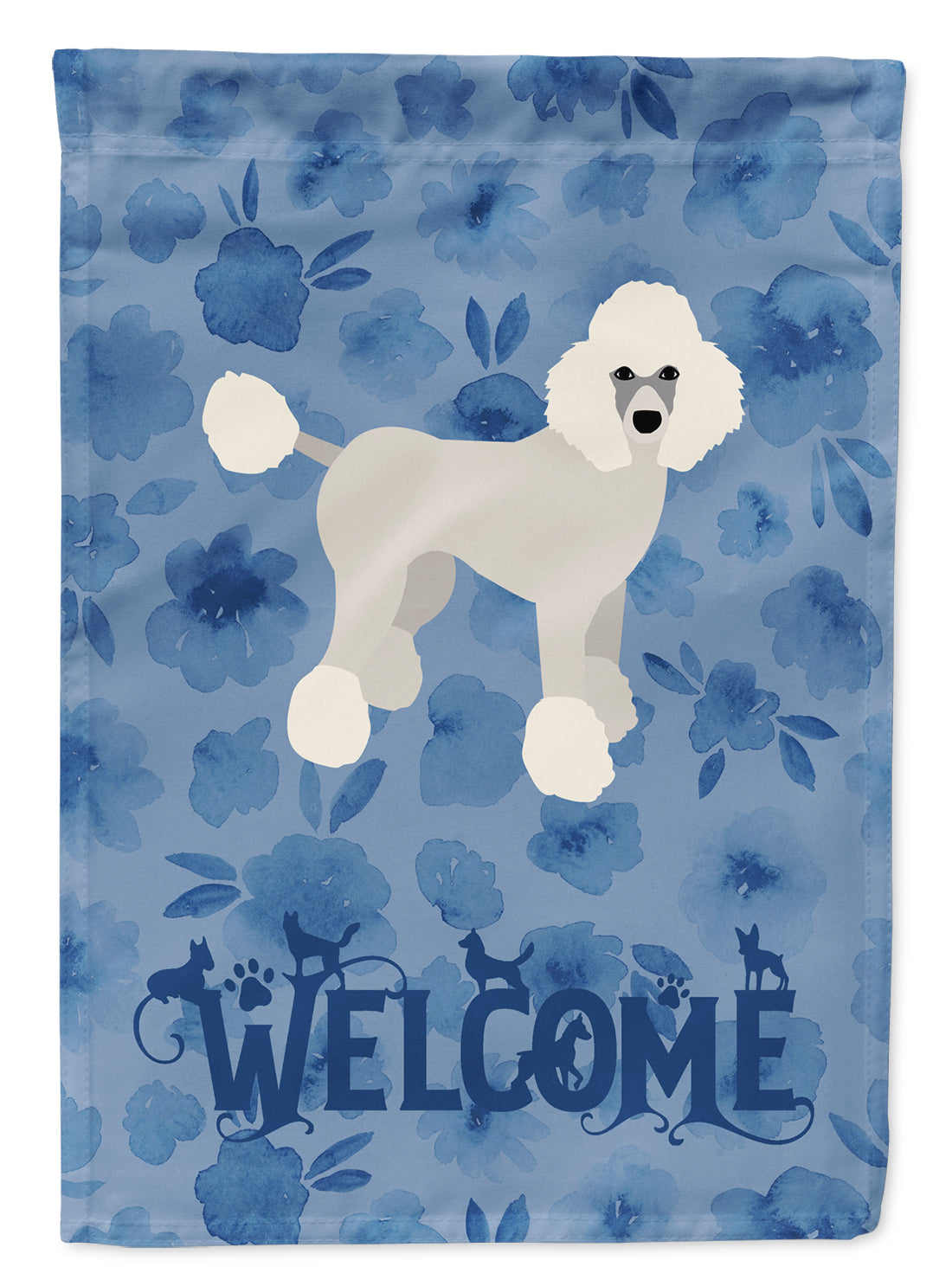 Poodle Welcome Flag Canvas House Size CK6095CHF  the-store.com.