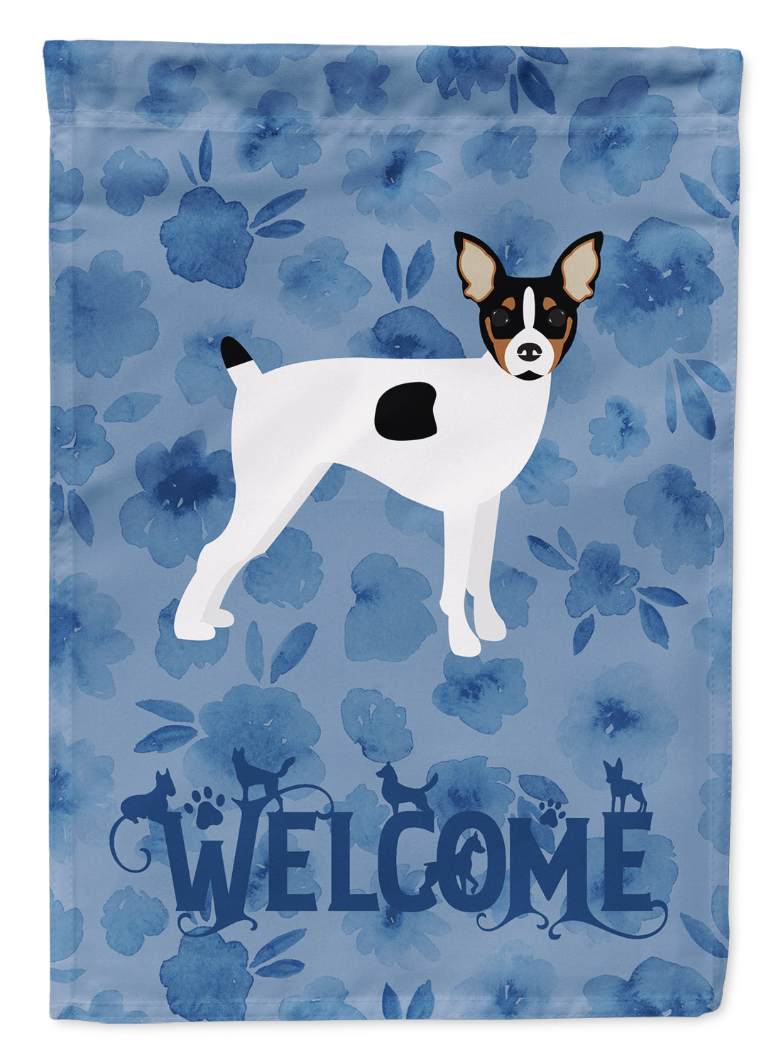 Toy Fox Terrier Welcome Flag Canvas House Size CK6104CHF