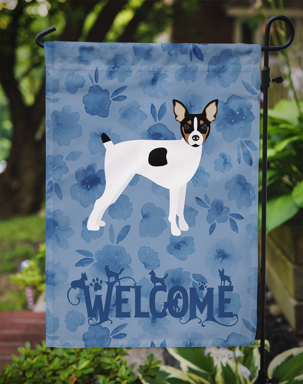 Toy Fox Terrier Welcome Flag Garden Size CK6104GF