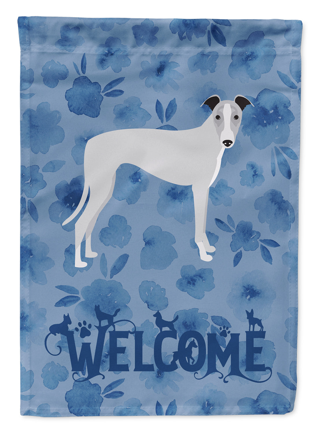 Whippet Welcome Flag Canvas House Size CK6105CHF
