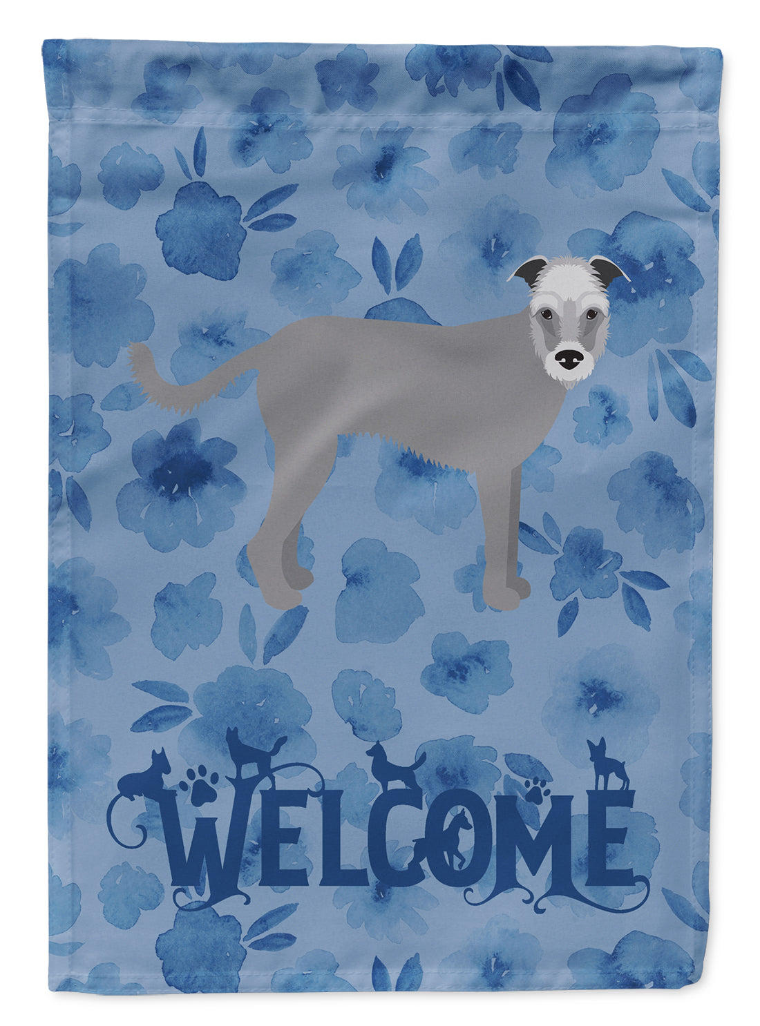 Irish Wolfhound Welcome Flag Canvas House Size CK6106CHF