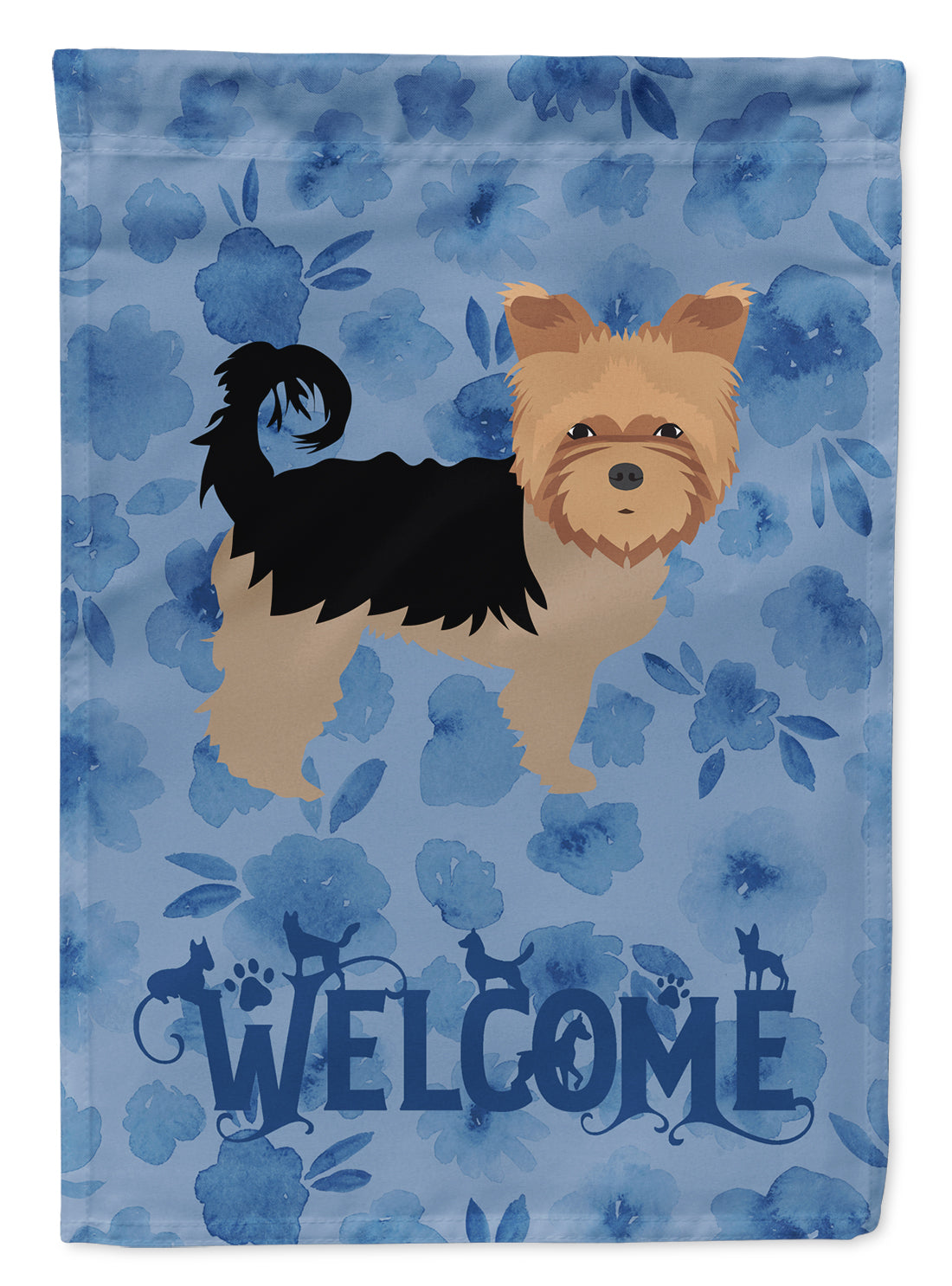 Yorkshire Terrier Welcome Flag Canvas House Size CK6107CHF