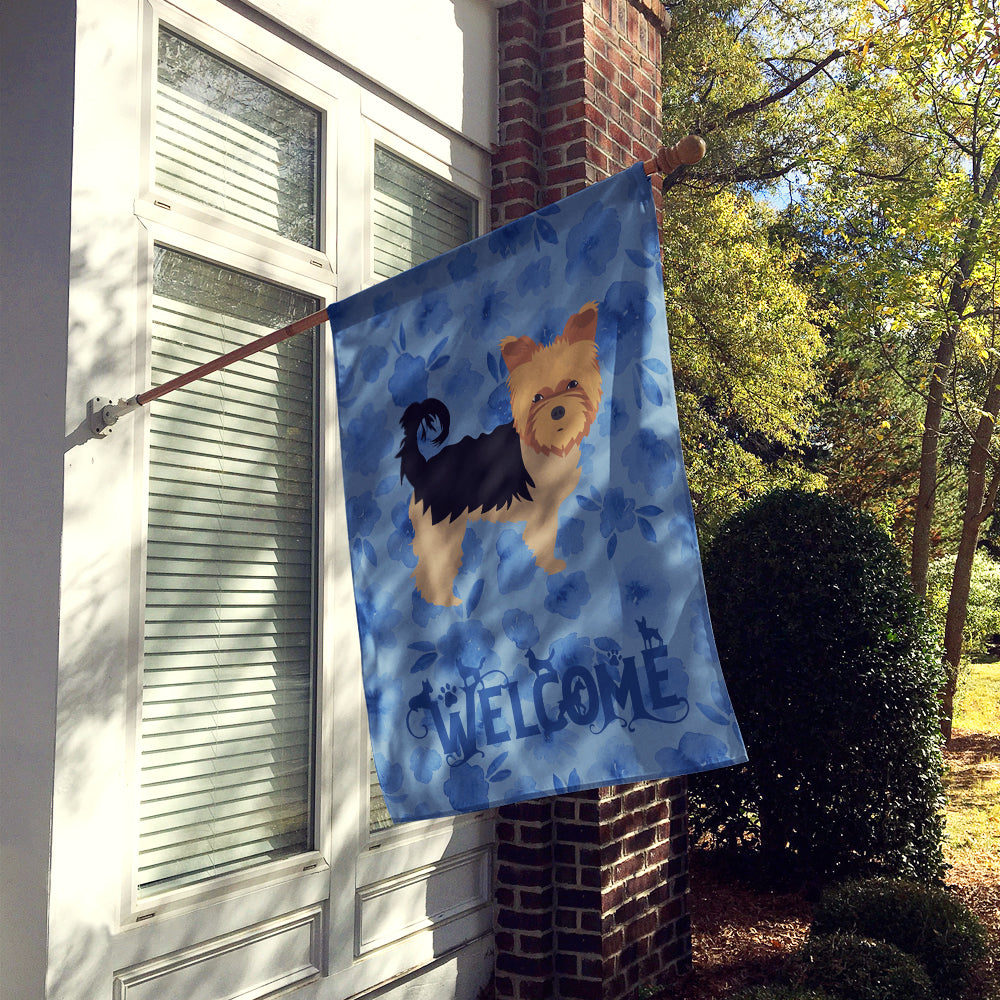 Yorkshire Terrier Welcome Flag Canvas House Size CK6107CHF  the-store.com.