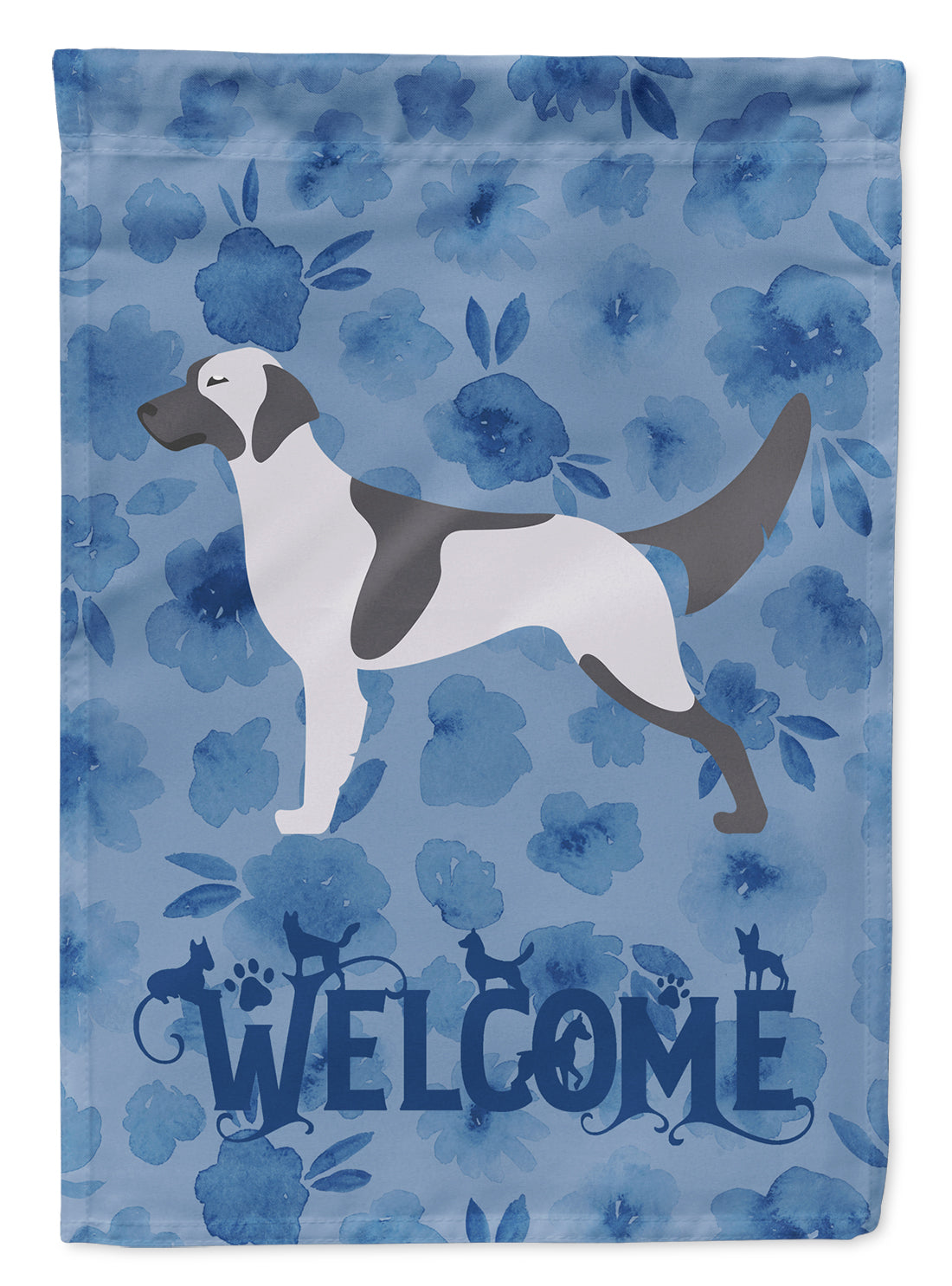 English Setter Welcome Flag Canvas House Size CK6108CHF