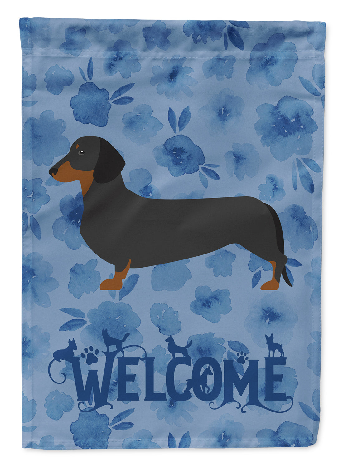 Dachshund Welcome Flag Canvas House Size CK6109CHF  the-store.com.
