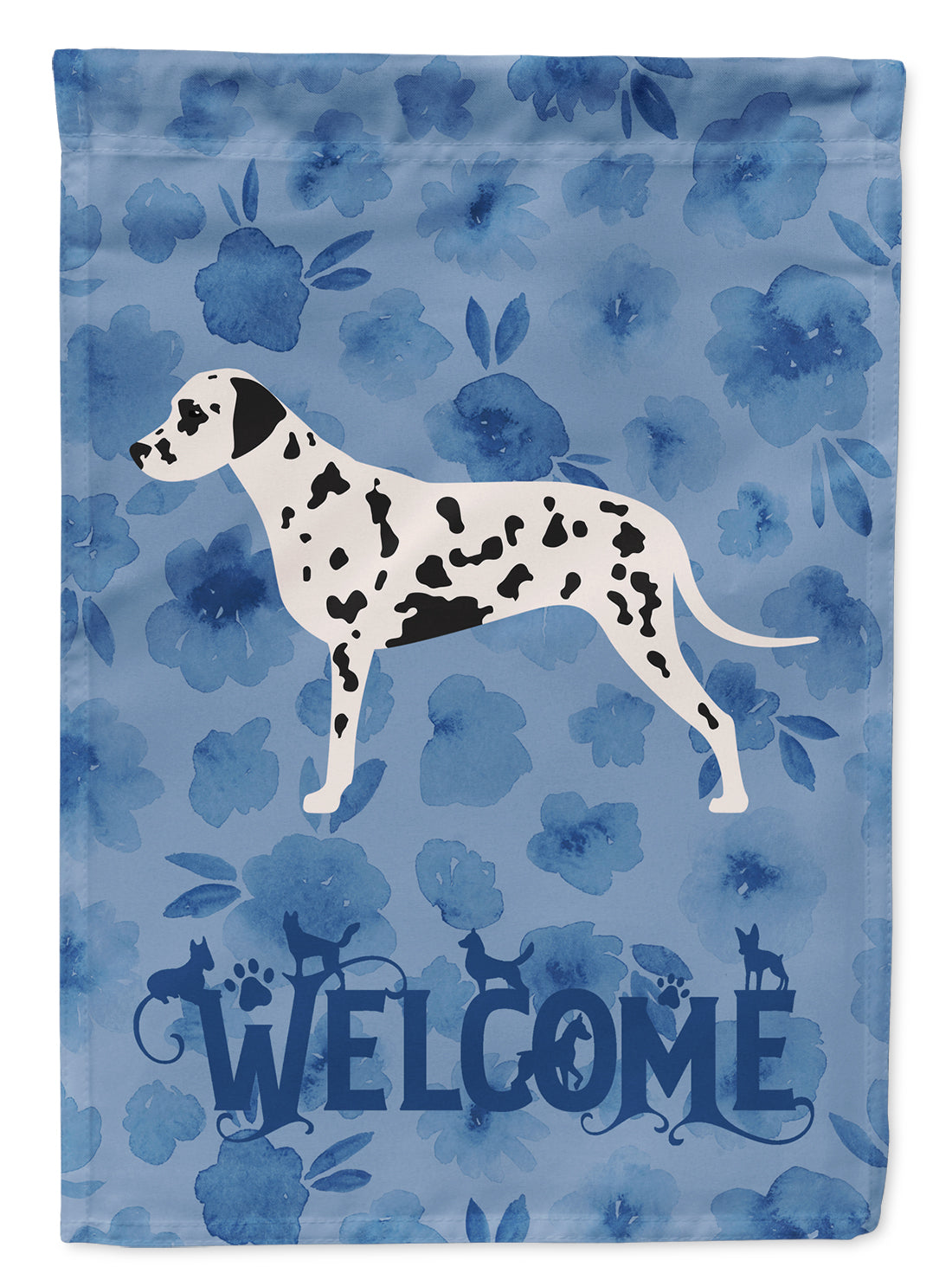 Dalmatian Welcome Flag Canvas House Size CK6110CHF