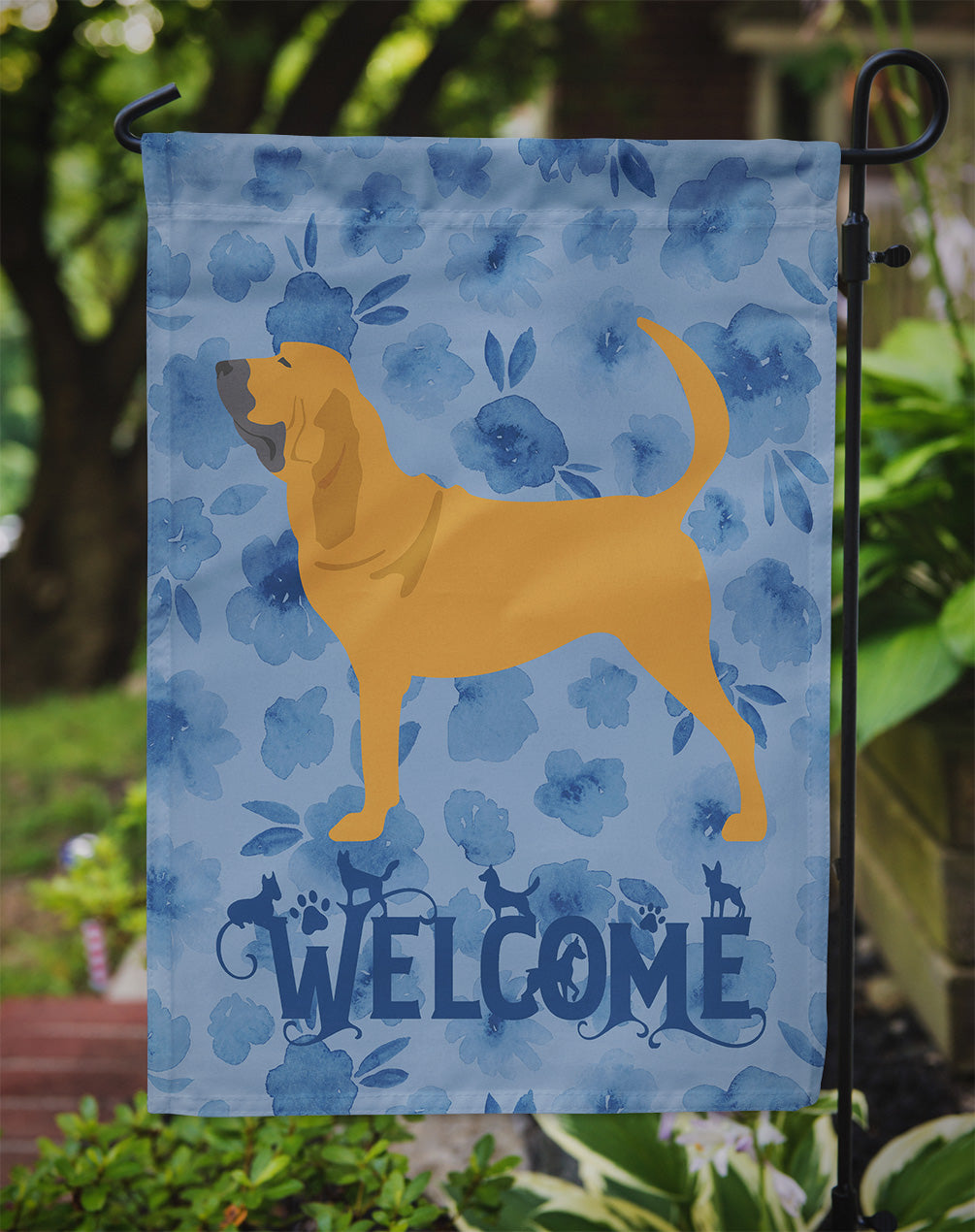 Bloodhound Welcome Flag Garden Size CK6111GF